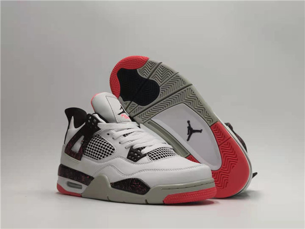 Men's Hot Sale Running weapon Air Jordan 4 White/Black Shoes 097
